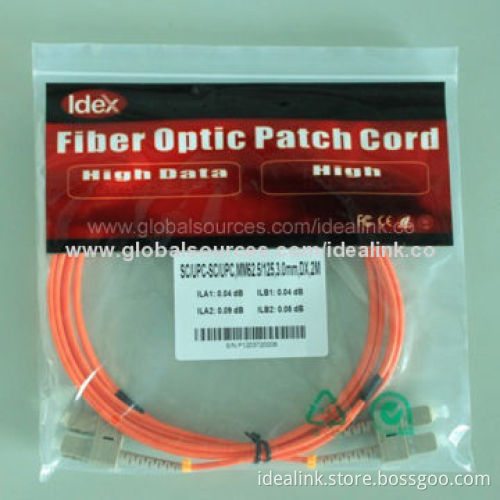 Fiber-optic Patch Cord, SC/LC/ST/MTRJ with Single Mode/Multi-mode Fiber CableNew